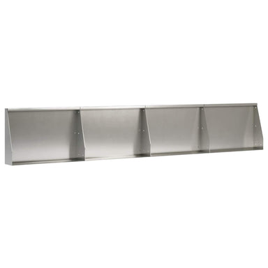 Keerwand 4 st 60 x 12 x 40 cm Roestvrij staal zilver