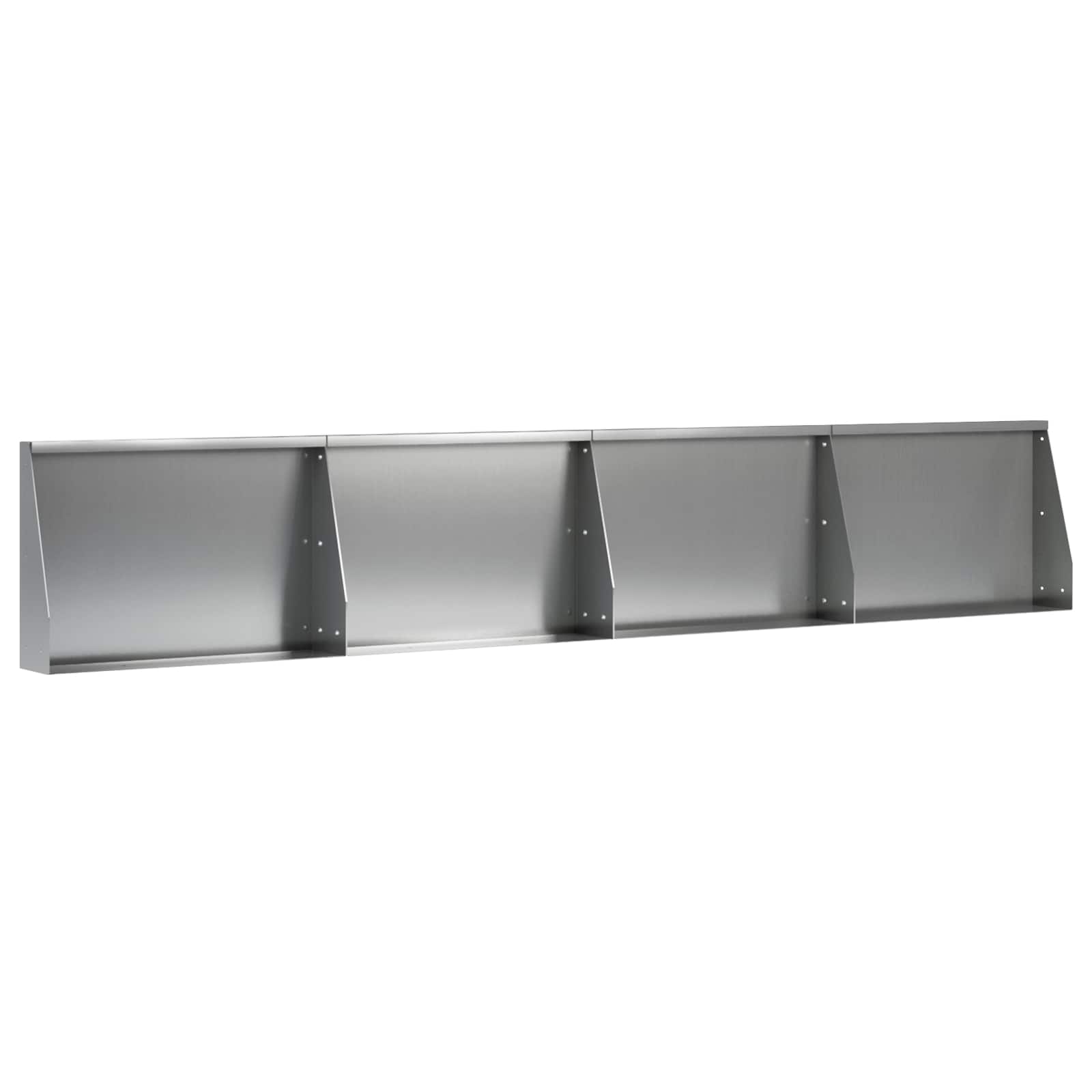 Keerwand 4 st 60 x 12 x 40 cm Gegalvaniseerd staal zilver