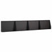 Keerwand 4 st 60 x 12 x 50 cm Staal Zwart