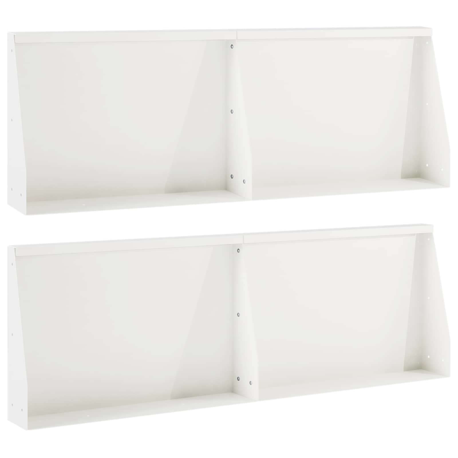 Keerwand 4 st 60 x 12 x 50 cm Staal Wit