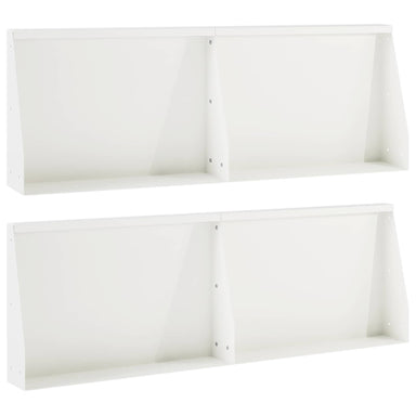 Keerwand 4 st 60 x 12 x 50 cm Staal Wit