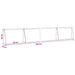 Keerwand 4 st 60 x 12 x 50 cm Roestvrij staal zilver