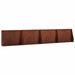 Keerwand 4 st 60 x 12 x 50 cm weervast staal Roestkleurig