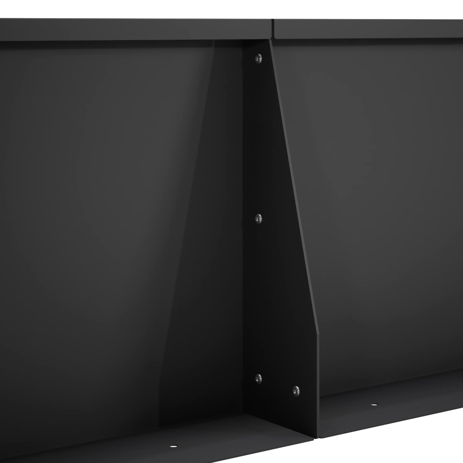 Keerwand 4 st 80 x 12 x 30 cm Staal Zwart