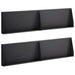 Keerwand 4 st 80 x 12 x 30 cm Staal Zwart