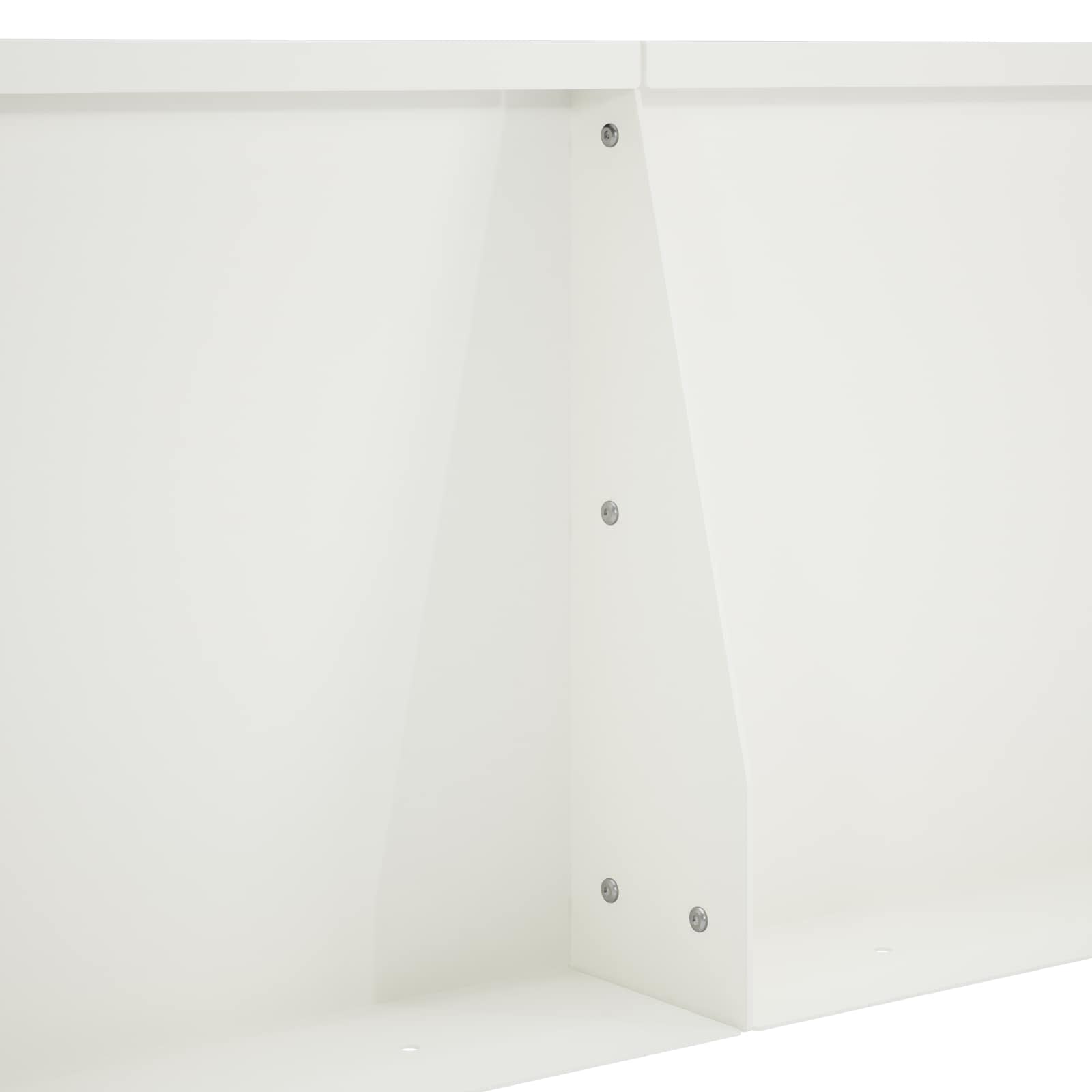 Keerwand 4 st 80 x 12 x 30 cm Staal Wit