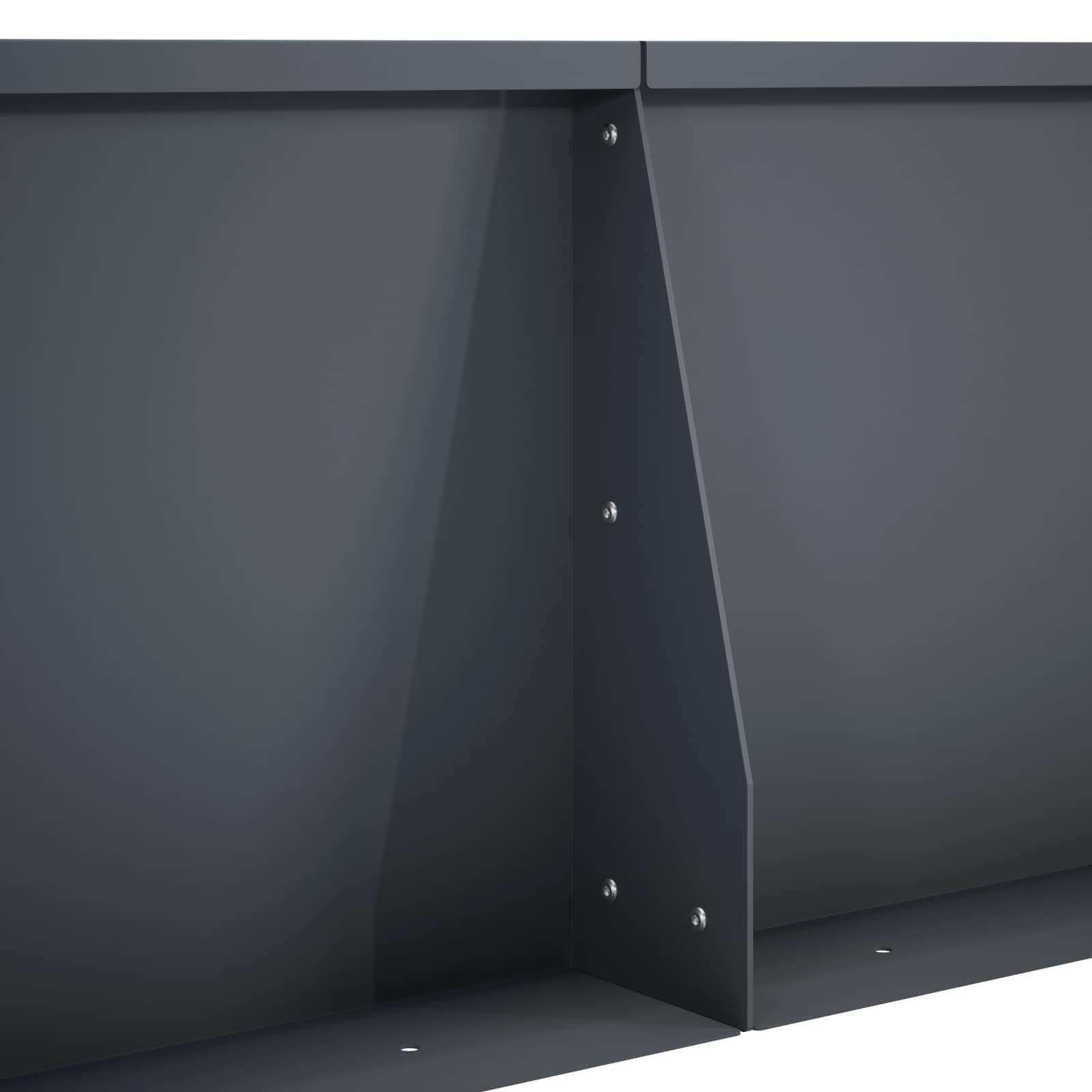 Keerwand 4 st 80 x 12 x 30 cm Staal Antraciet