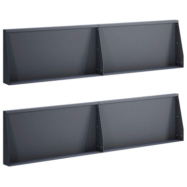 Keerwand 4 st 80 x 12 x 30 cm Staal Antraciet