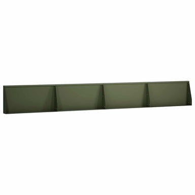 Keerwand 4 st 80 x 12 x 30 cm Staal Olijfgroen