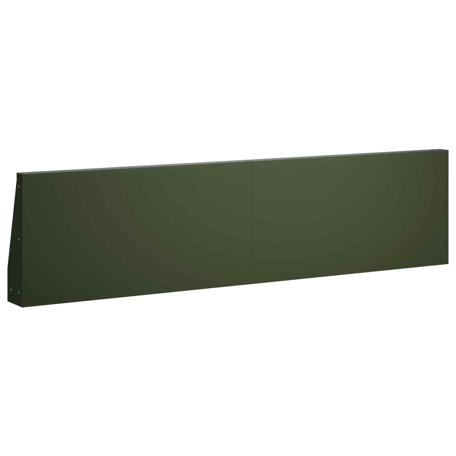 Keerwand 4 st 80 x 12 x 30 cm Staal Olijfgroen