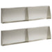 Keerwand 4 st 80 x 12 x 30 cm Roestvrij staal zilver