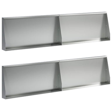 Keerwand 4 st 80 x 12 x 30 cm Gegalvaniseerd staal zilver