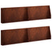 Keerwand 4 st 80 x 12 x 30 cm weervast staal Roestkleurig
