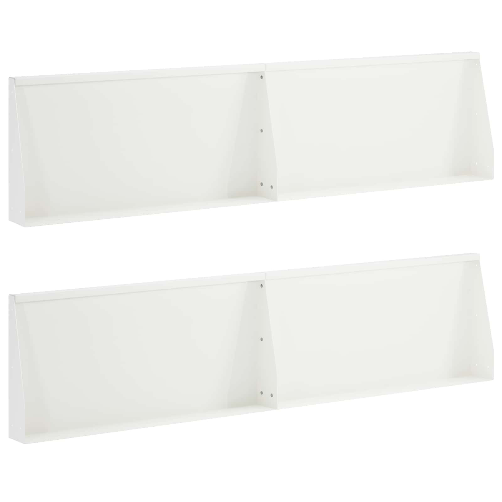 Keerwand 4 st 80 x 12 x 40 cm Staal Wit