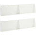 Keerwand 4 st 80 x 12 x 40 cm Staal Wit