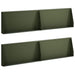 Keerwand 4 st 80 x 12 x 40 cm Staal Olijfgroen