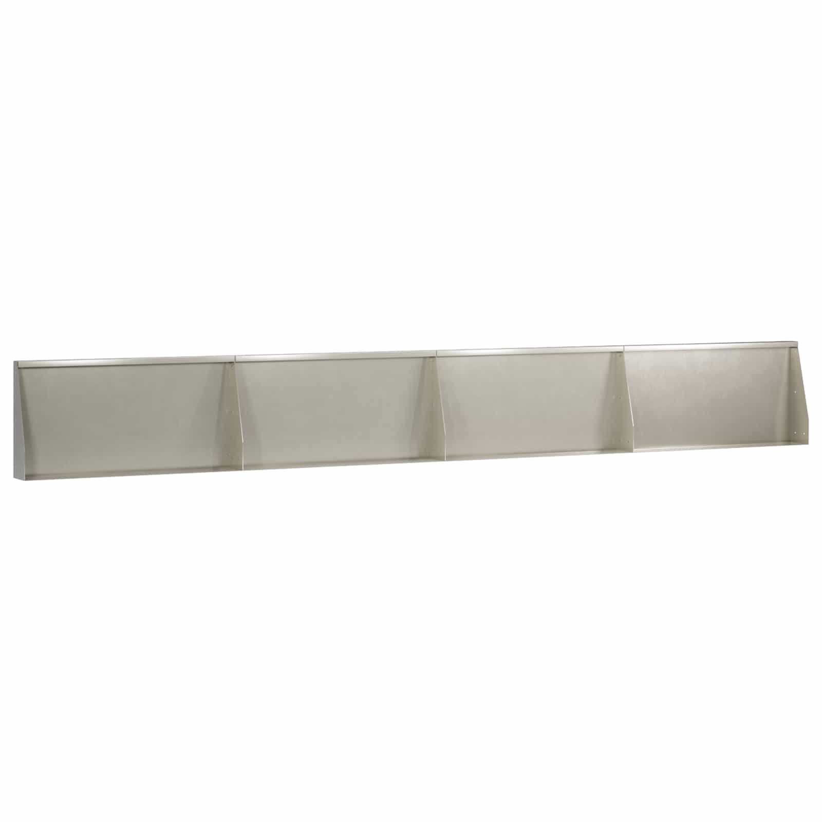 Keerwand 4 st 80 x 12 x 40 cm Roestvrij staal zilver