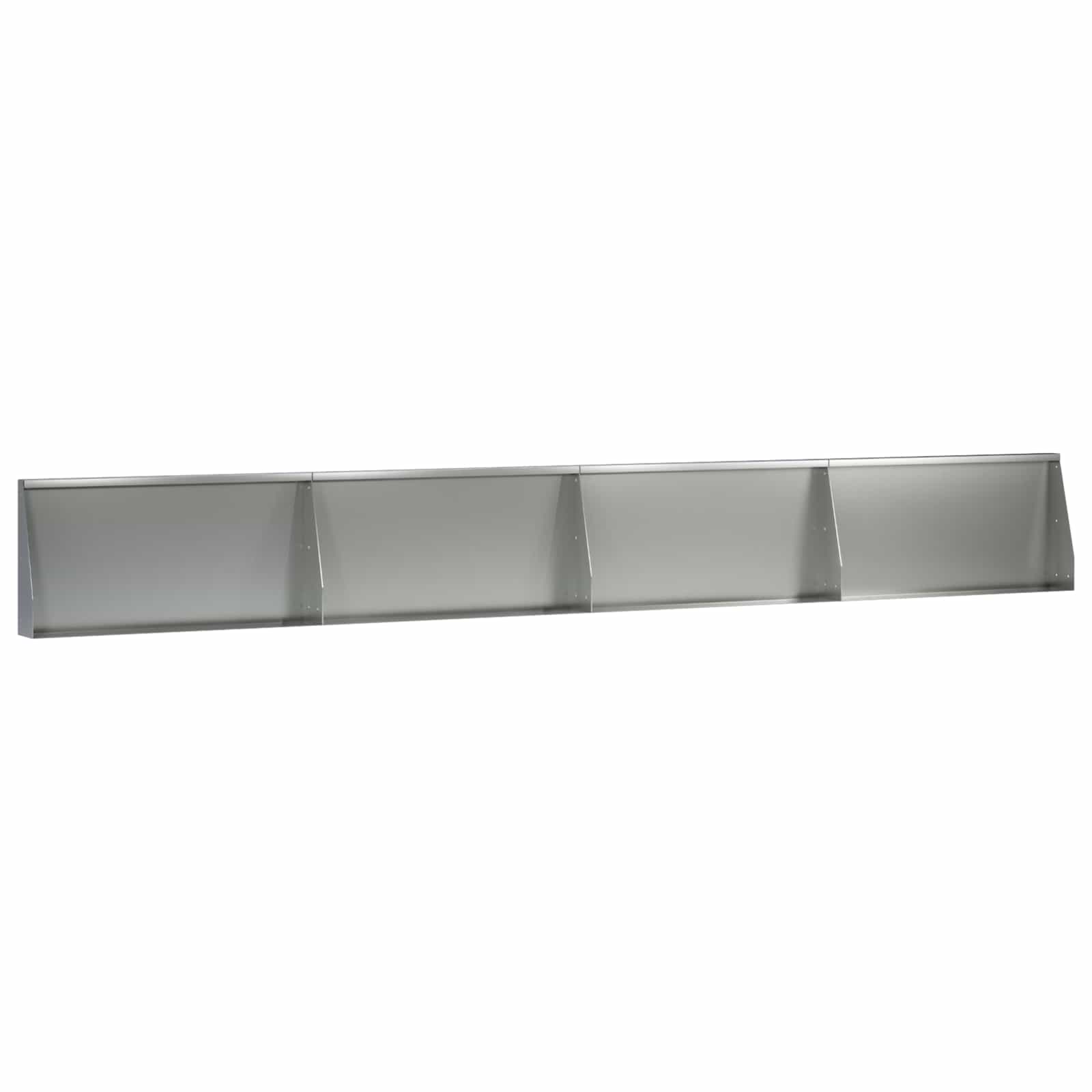 Keerwand 4 st 80 x 12 x 40 cm Gegalvaniseerd staal zilver