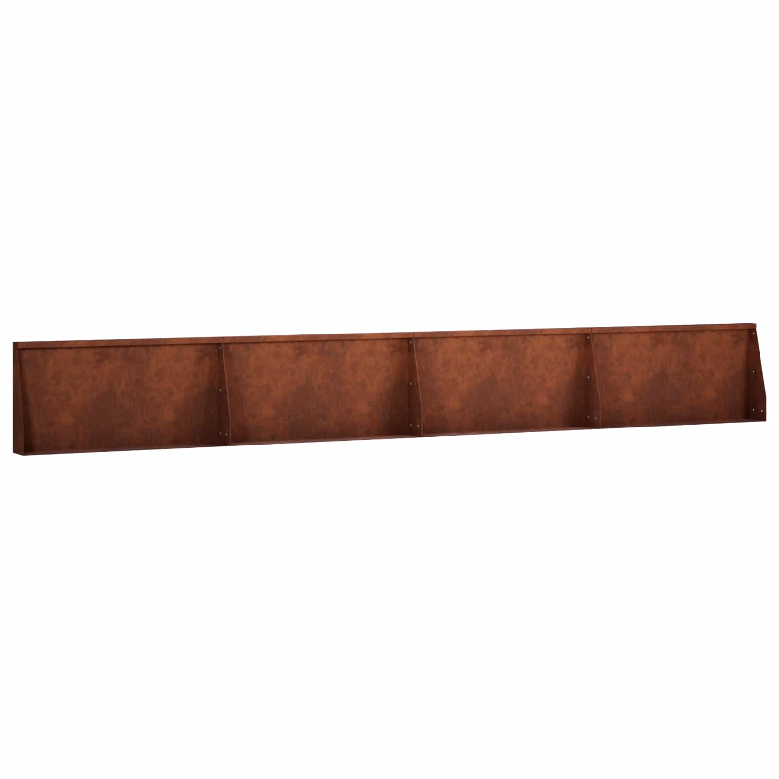 Keerwand 4 st 80 x 12 x 40 cm weervast staal Roestkleurig
