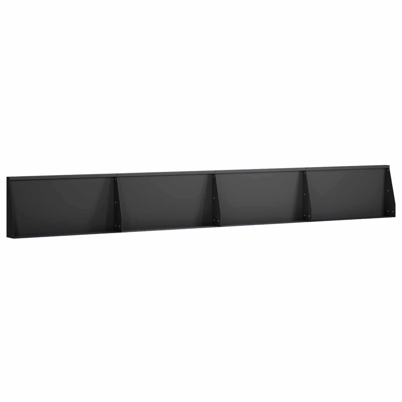 Keerwand 4 st 80 x 12 x 50 cm Staal Zwart