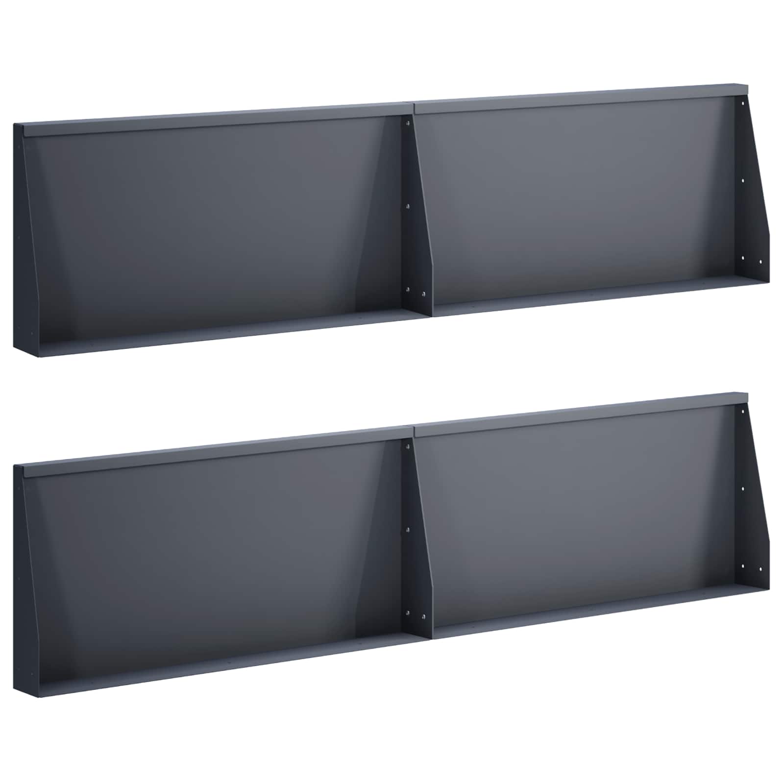 Keerwand 4 st 80 x 12 x 50 cm Staal Antraciet