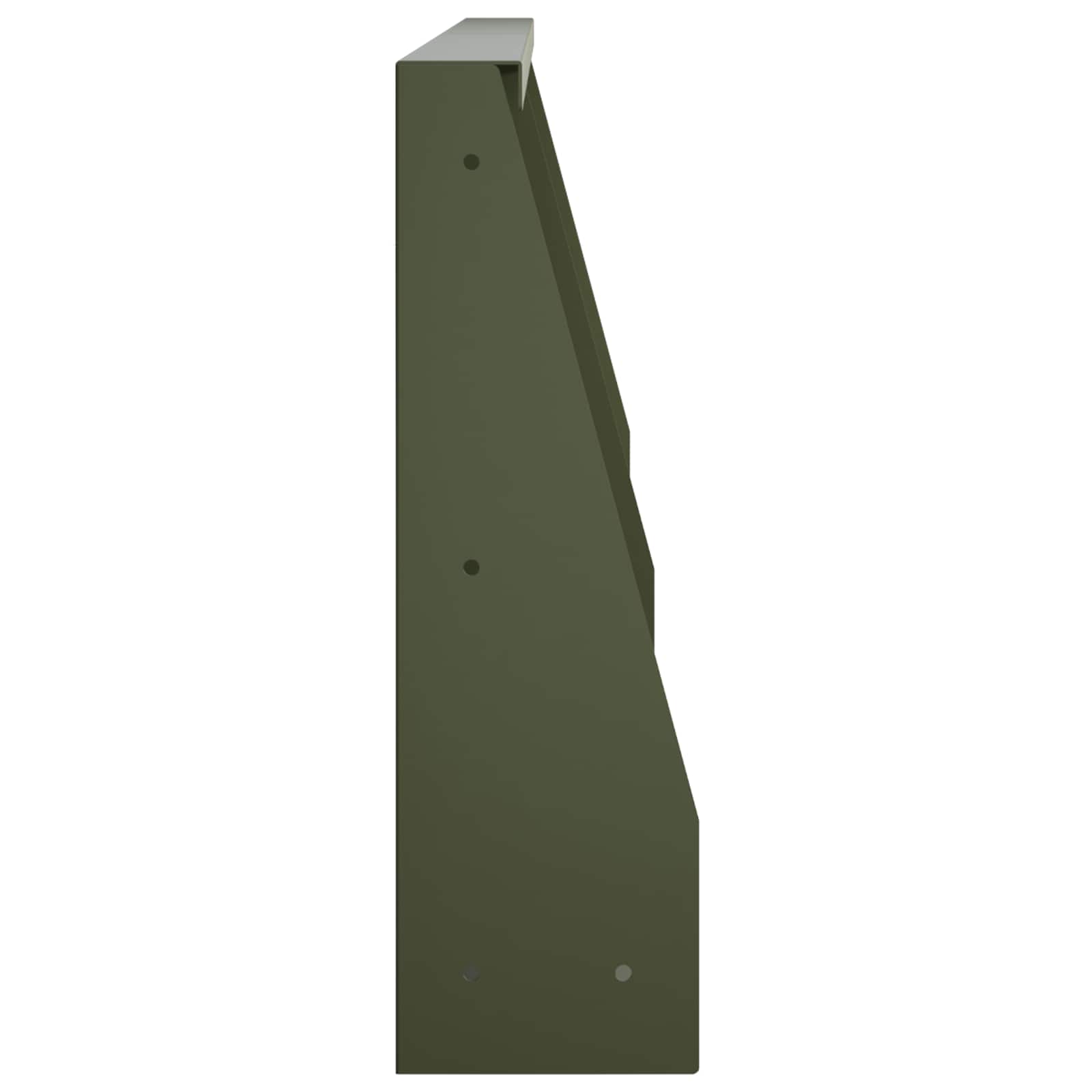 Keerwand 4 st 80 x 12 x 50 cm Staal Olijfgroen