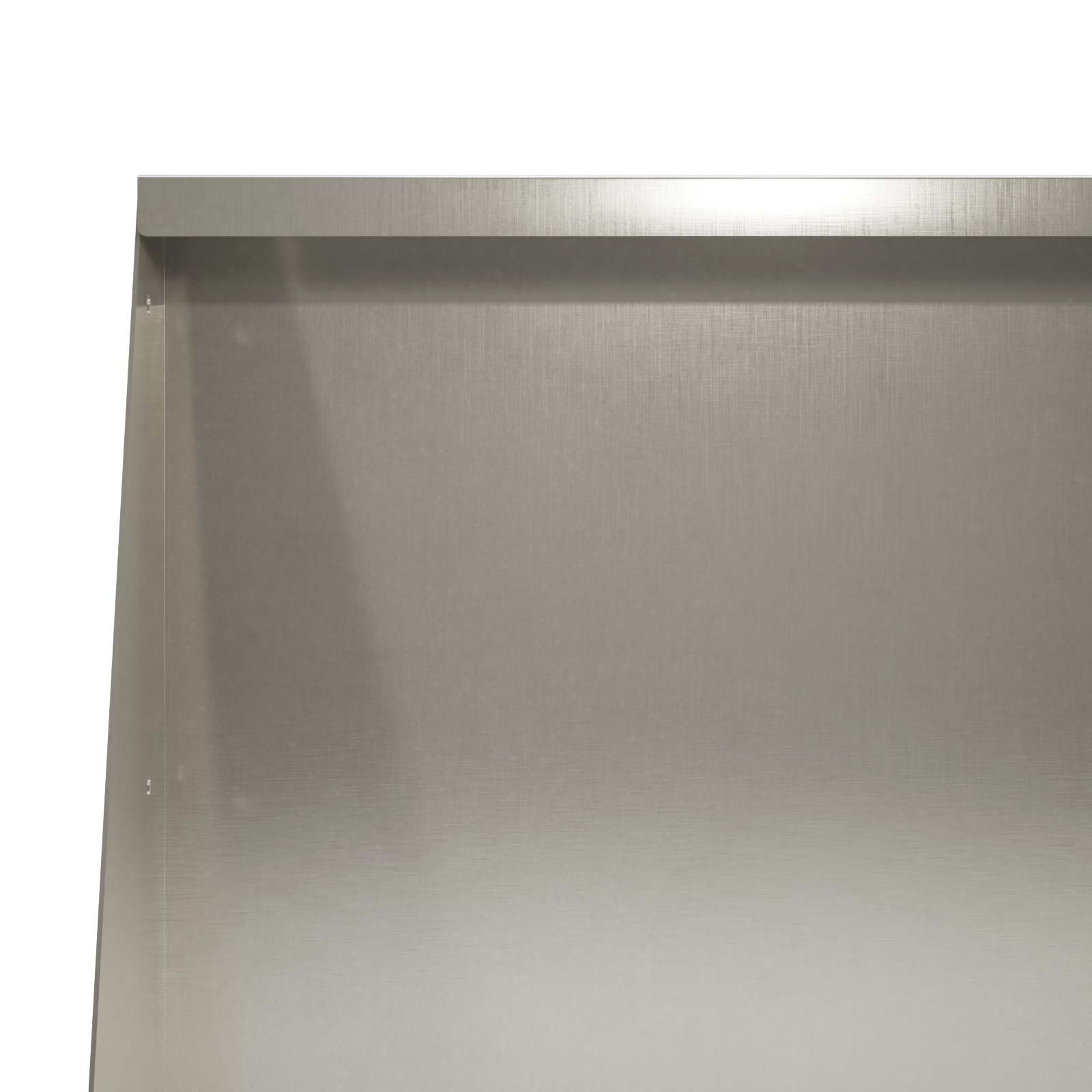 Keerwand 4 st 80 x 12 x 50 cm Roestvrij staal zilver