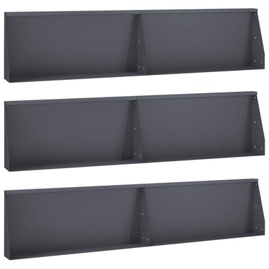 Keerwand 6 st 100 x 12 x 30 cm Staal Antraciet