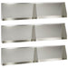 Keerwand 6 st 100 x 12 x 30 cm Roestvrij staal zilver