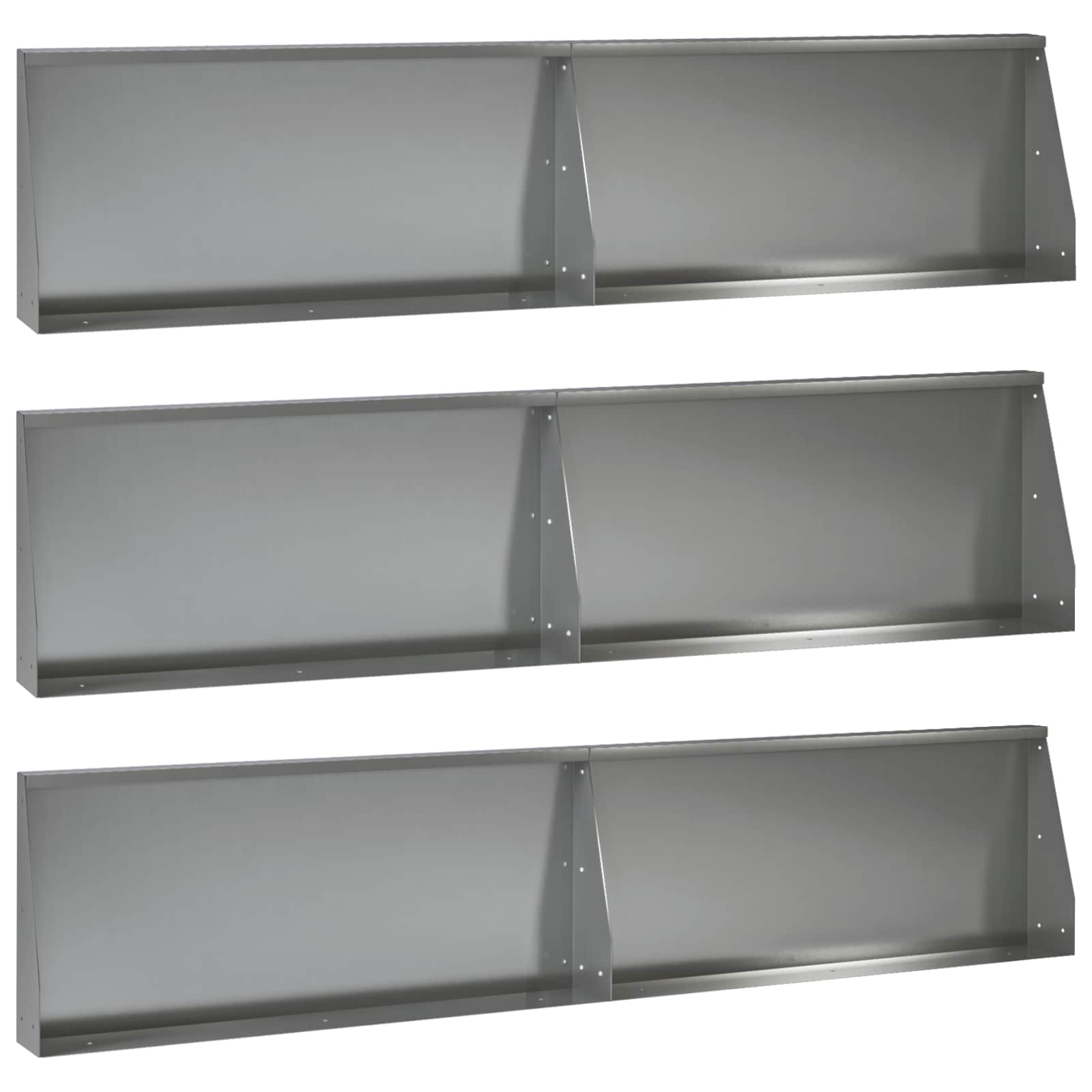 Keerwand 6 st 100 x 12 x 30 cm Gegalvaniseerd staal zilver