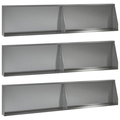 Keerwand 6 st 100 x 12 x 30 cm Gegalvaniseerd staal zilver