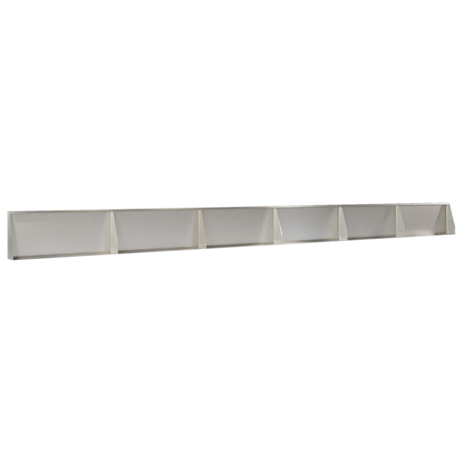 Keerwand 6 st 100 x 12 x 40 cm Roestvrij staal zilver