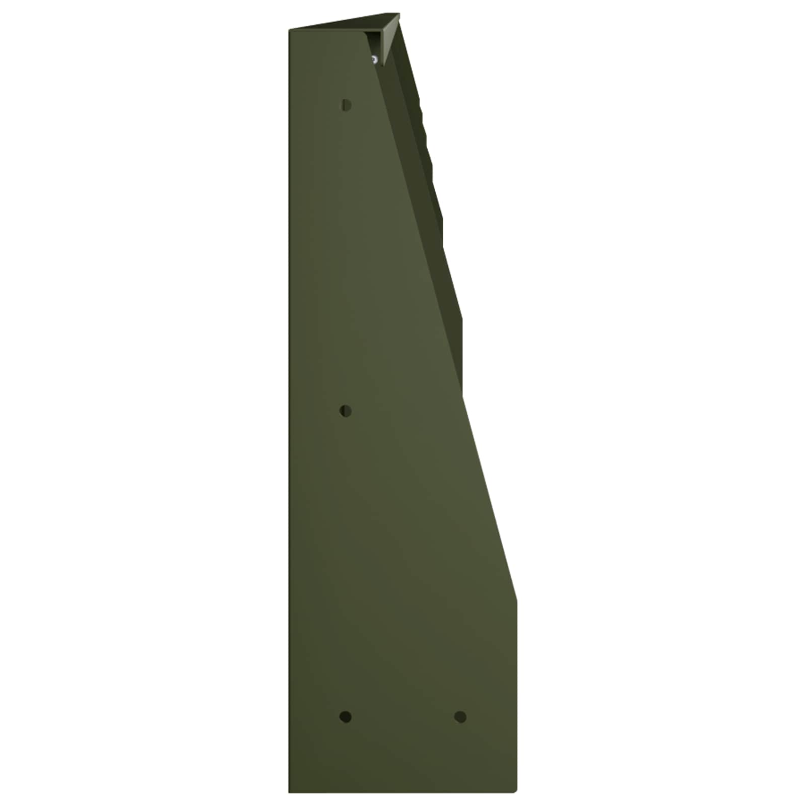Keerwand 6 st 100 x 12 x 50 cm Staal Olijfgroen