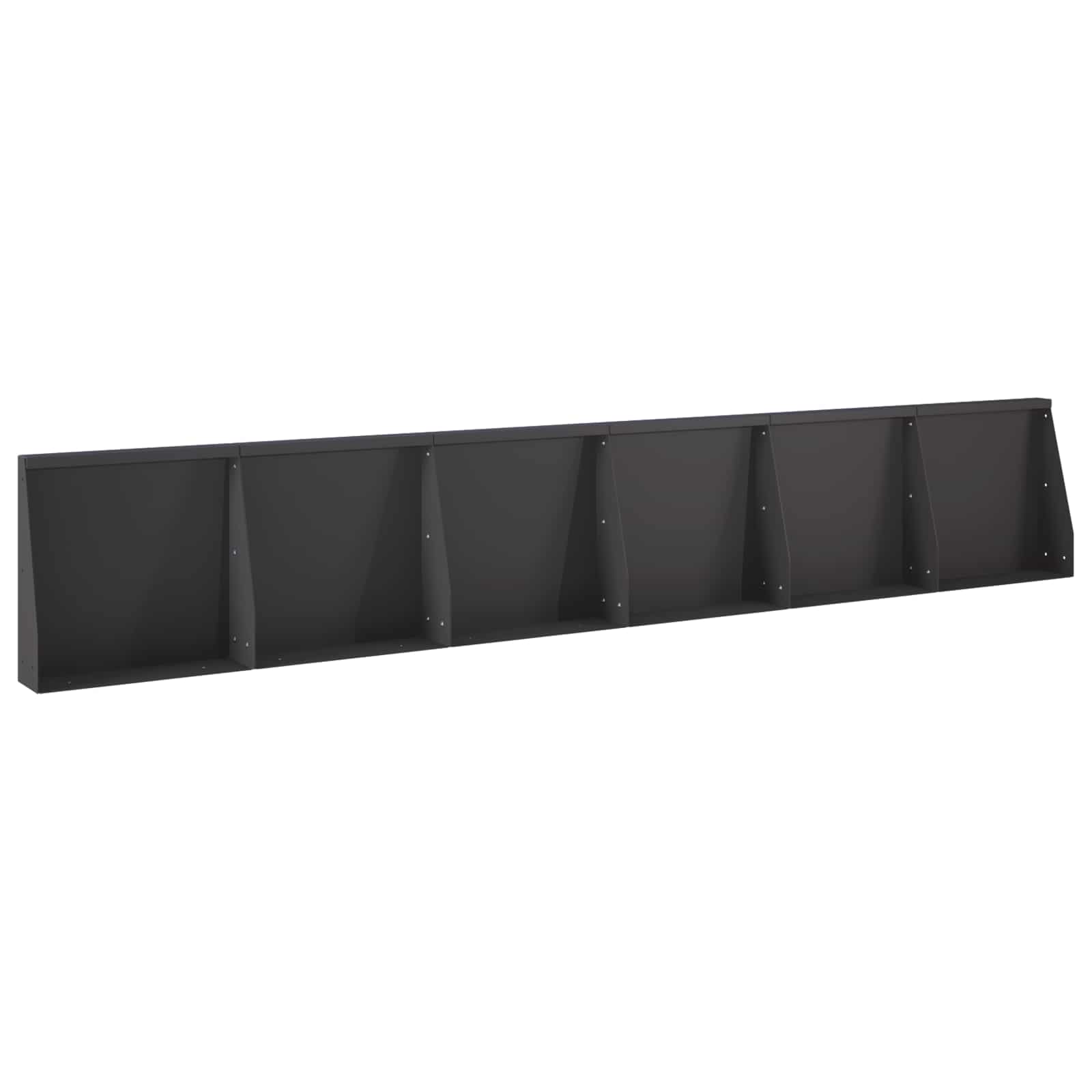Keerwand 6 st 40 x 12 x 30 cm Staal Zwart
