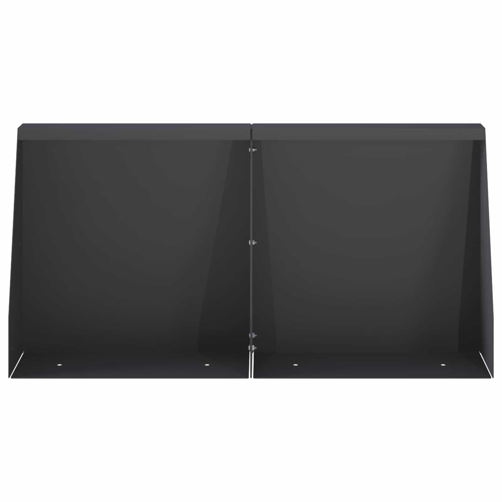 Keerwand 6 st 40 x 12 x 30 cm Staal Zwart