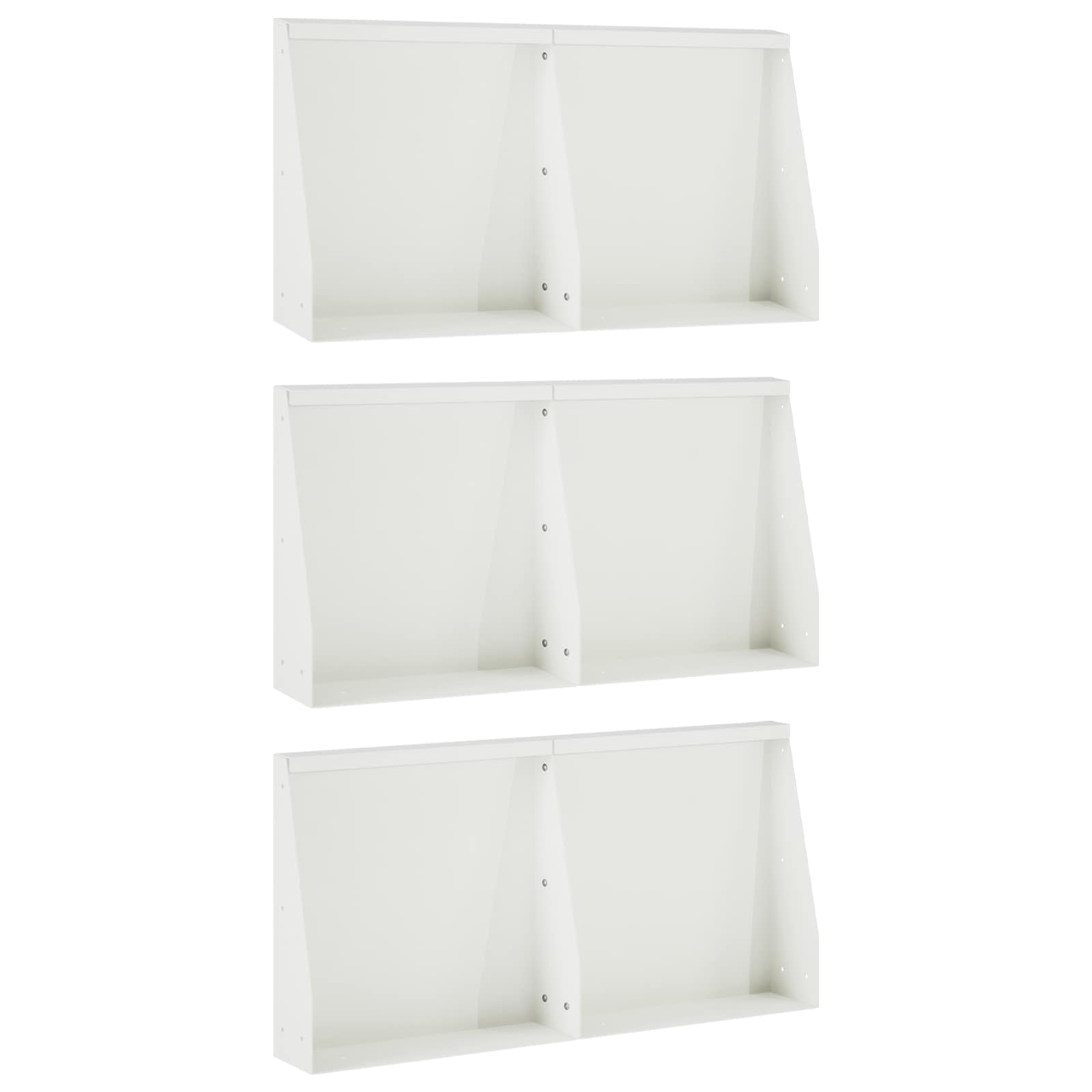 Keerwand 6 st 40 x 12 x 30 cm Staal Wit