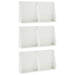 Keerwand 6 st 40 x 12 x 30 cm Staal Wit