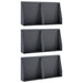 Keerwand 6 st 40 x 12 x 30 cm Staal Antraciet