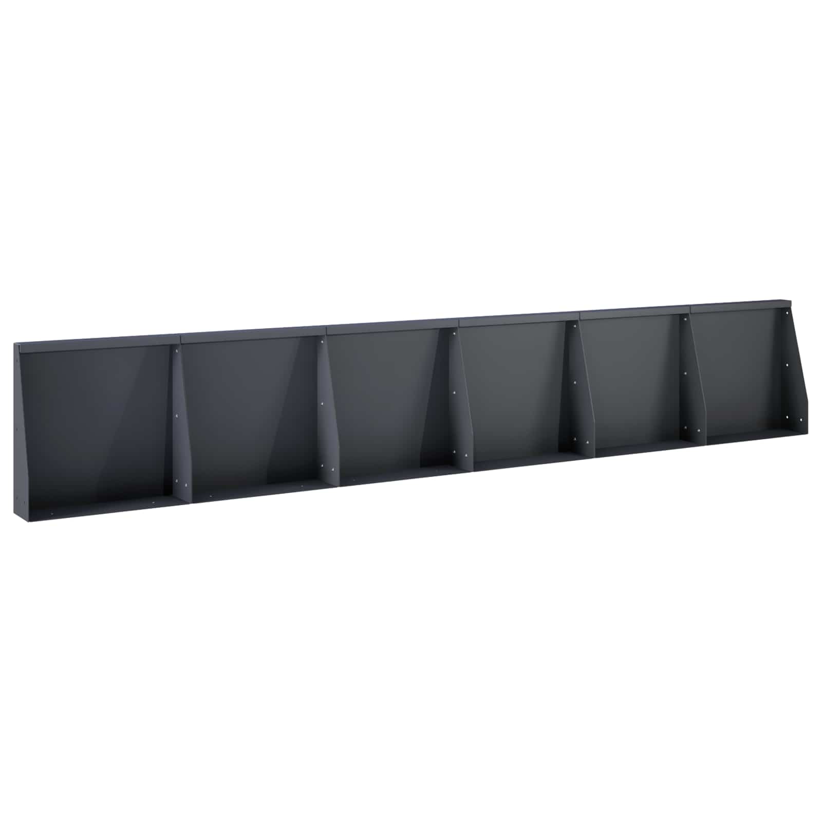 Keerwand 6 st 40 x 12 x 30 cm Staal Antraciet
