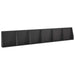 Keerwand 6 st 40 x 12 x 40 cm Staal Zwart