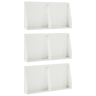 Keerwand 6 st 40 x 12 x 40 cm Staal Wit
