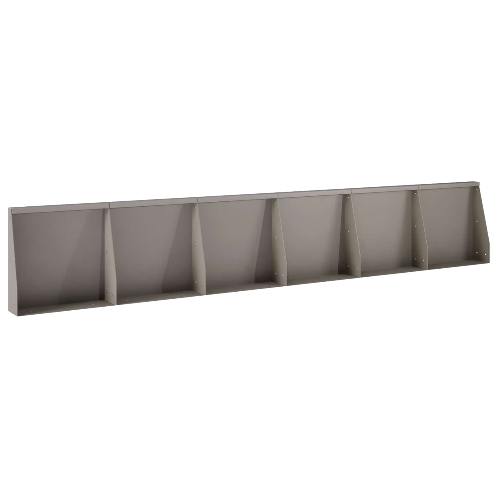 Keerwand 6 st 40 x 12 x 40 cm weervast staal Roestkleurig