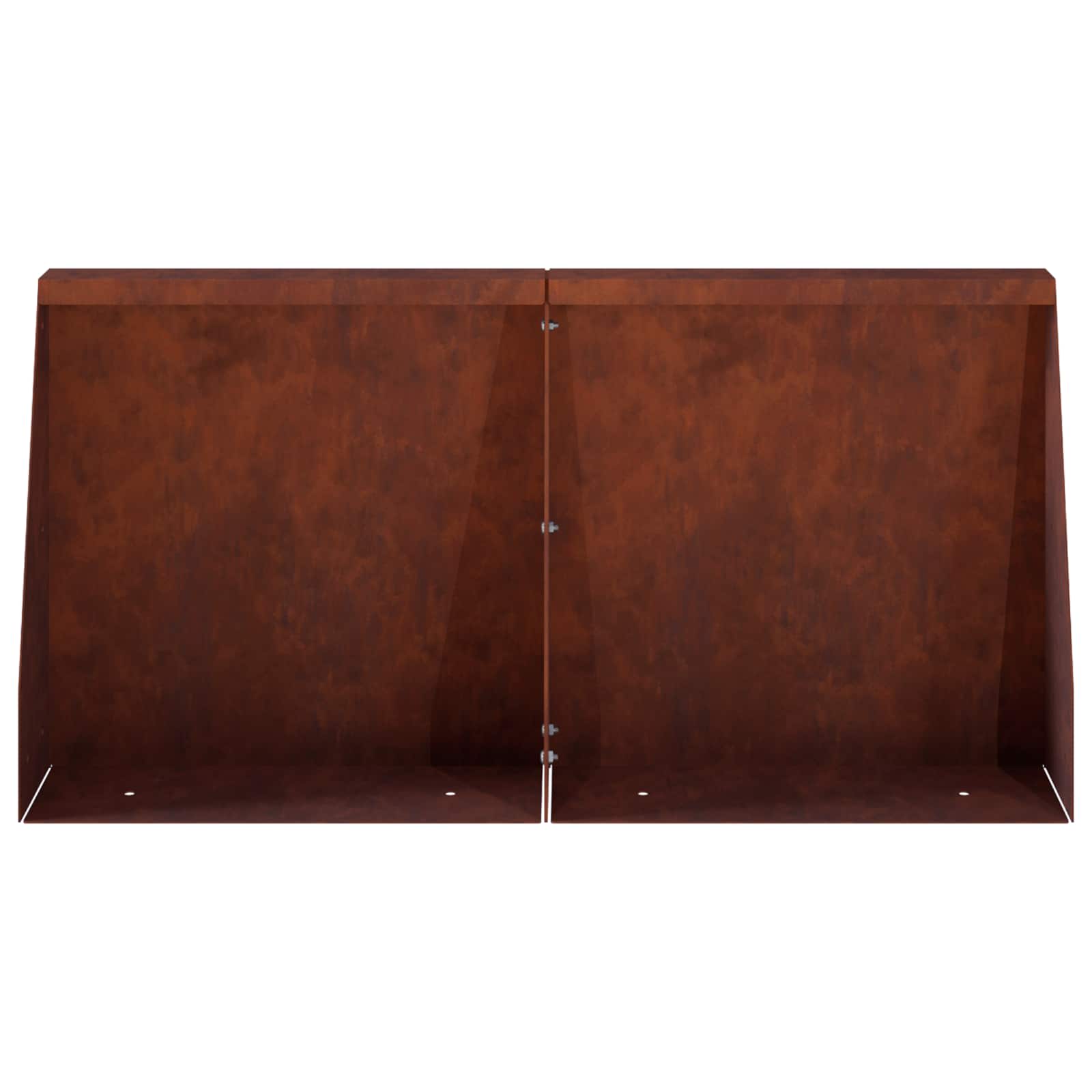 Keerwand 6 st 40 x 12 x 40 cm weervast staal Roestkleurig