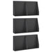 Keerwand 6 st 40 x 12 x 50 cm Staal Zwart