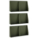 Keerwand 6 st 40 x 12 x 50 cm Staal Olijfgroen