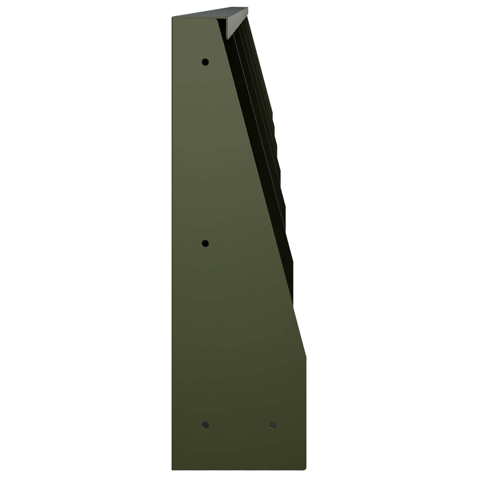 Keerwand 6 st 40 x 12 x 50 cm Staal Olijfgroen