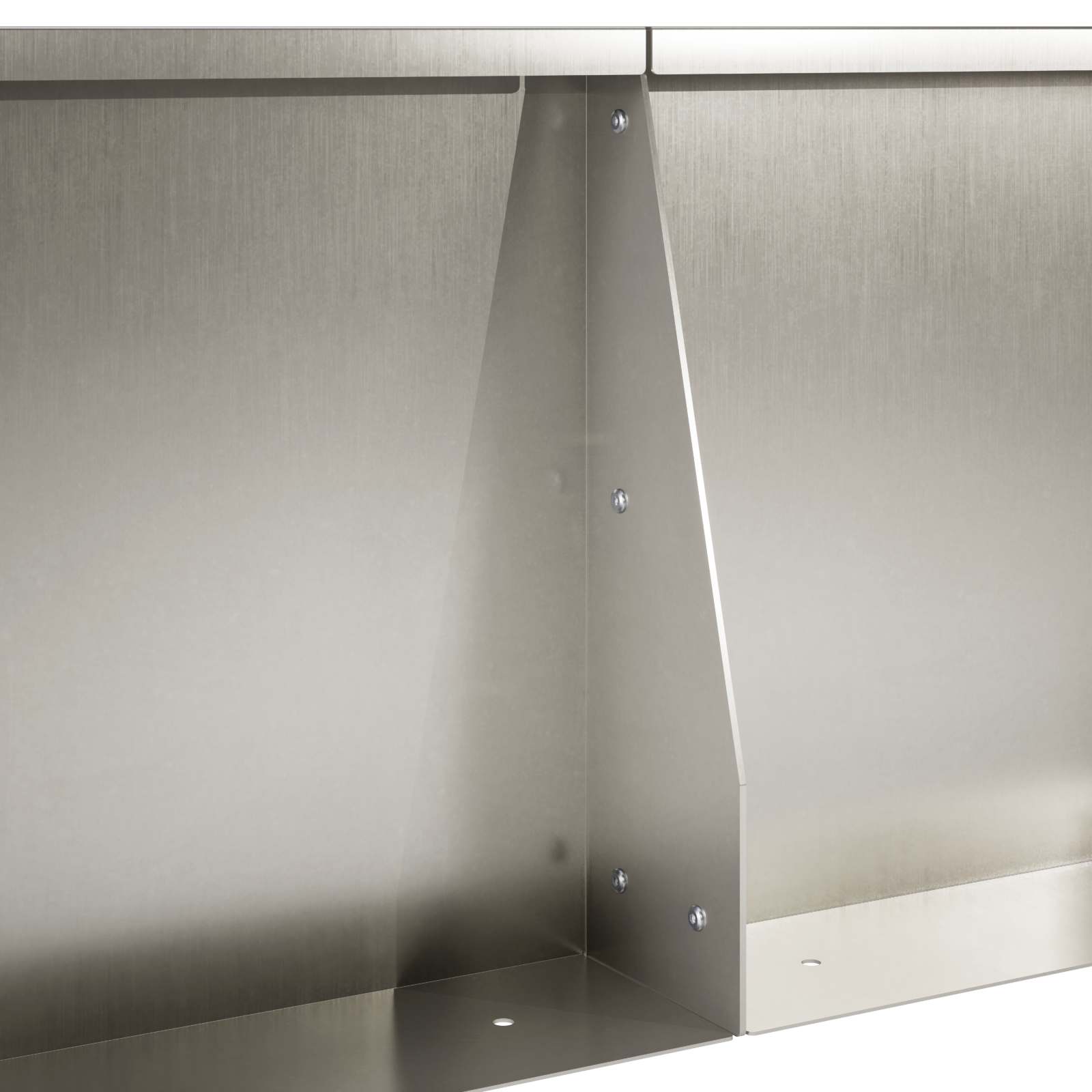 Keerwand 6 st 40 x 12 x 50 cm Roestvrij staal zilver