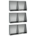 Keerwand 6 st 40 x 12 x 50 cm Gegalvaniseerd staal zilver