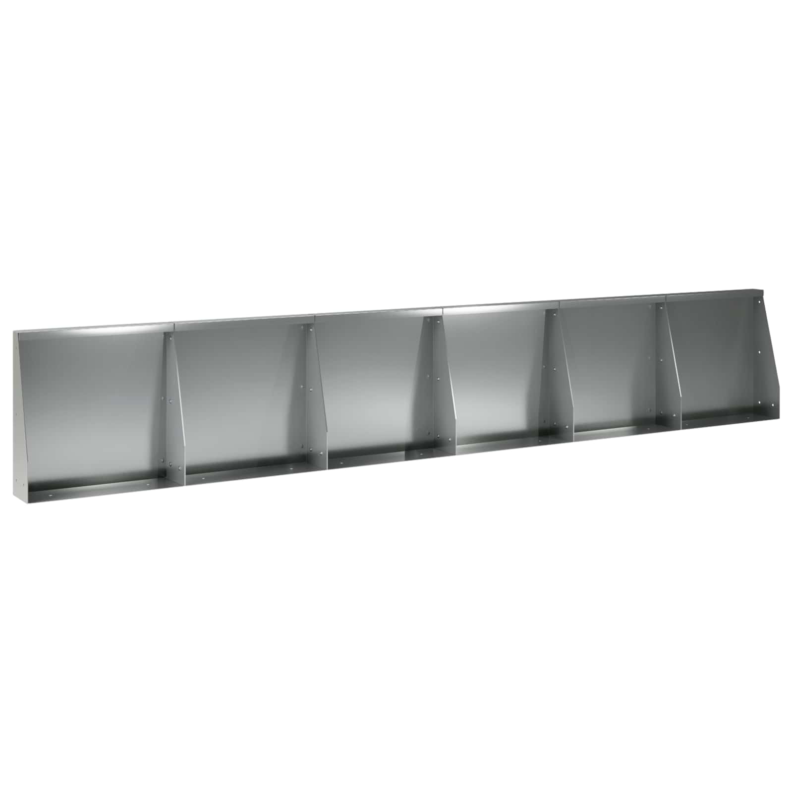 Keerwand 6 st 40 x 12 x 50 cm Gegalvaniseerd staal zilver