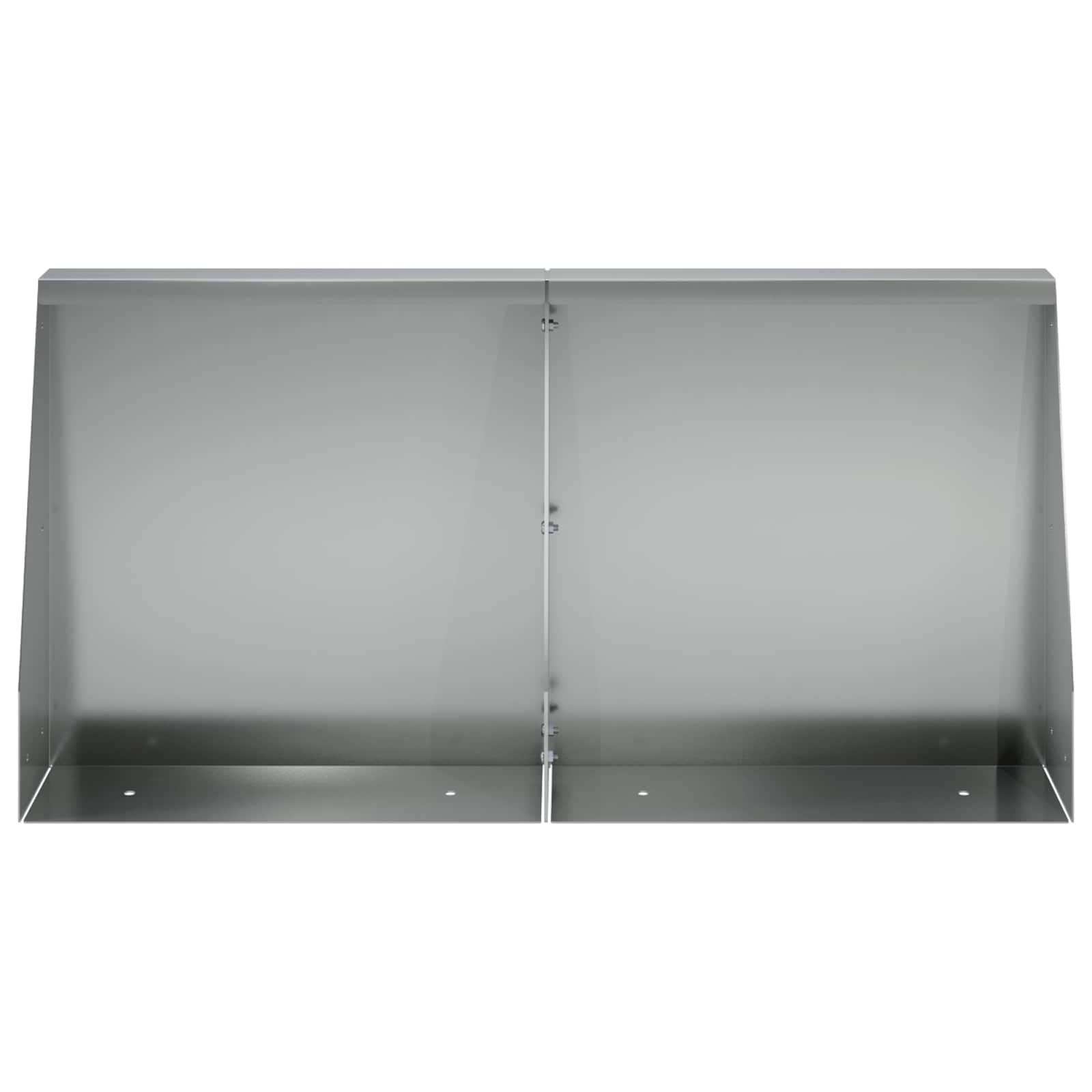 Keerwand 6 st 40 x 12 x 50 cm Gegalvaniseerd staal zilver